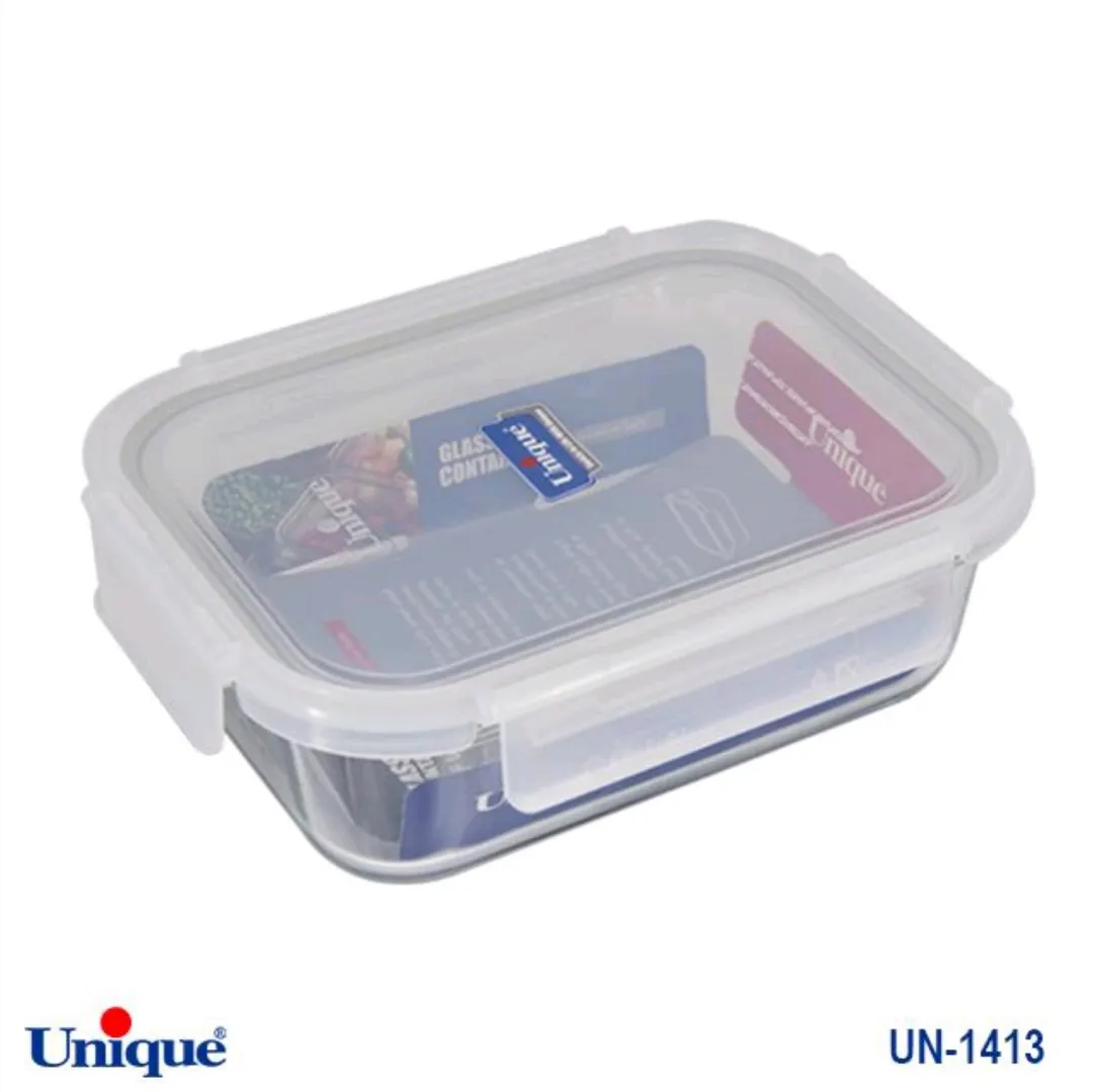 ظرف غذا مستطیل یونیک Unique سایز متوسط کد UN-1413 (پس کرایه)
