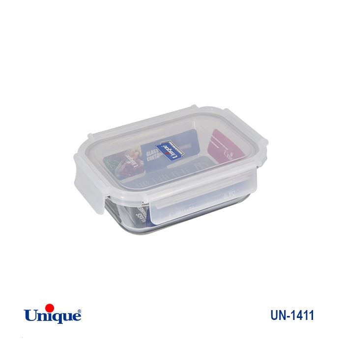 ظرف غذای مستطیل یونیک Unique سایز کوچک کد UN-1411 (پس کرایه)