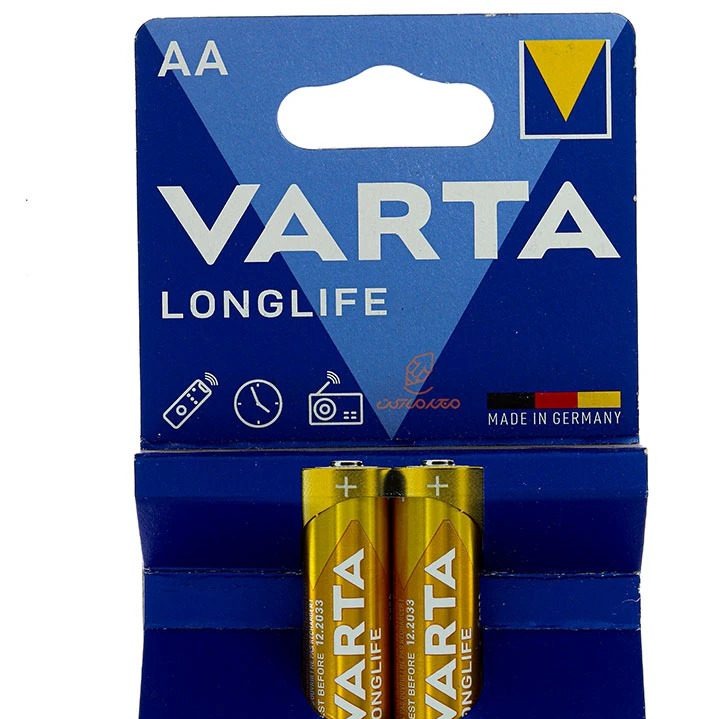 باطری قلمی مدل لانگ لایف 2 عددی زرد وارتا VARTA کد 0374