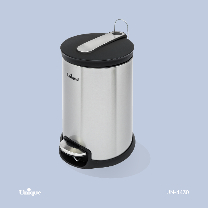 سطل زباله 16 لیتر استیل باآرام بند یونیک کد UN-4430