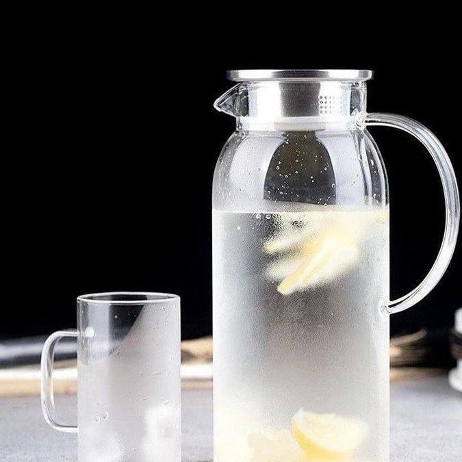 پارچ پیرکس درب استیل محصول درجه یک وارداتی