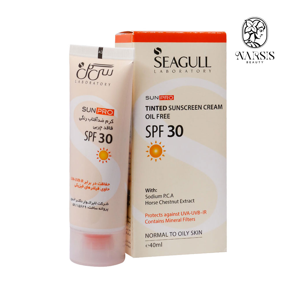  ضد آفتاب رنگی فاقد چربی سی گل SPF30 حجم 40 میلی لیتر نارسیس بیوتی