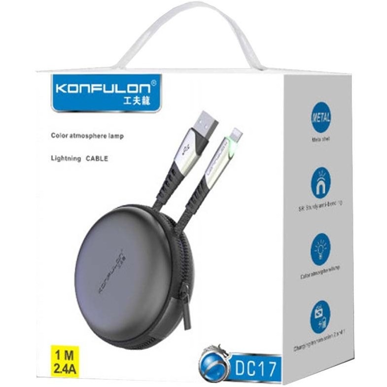 کابل شارژ آیفون Lightning کانفلون Konfulon DC17