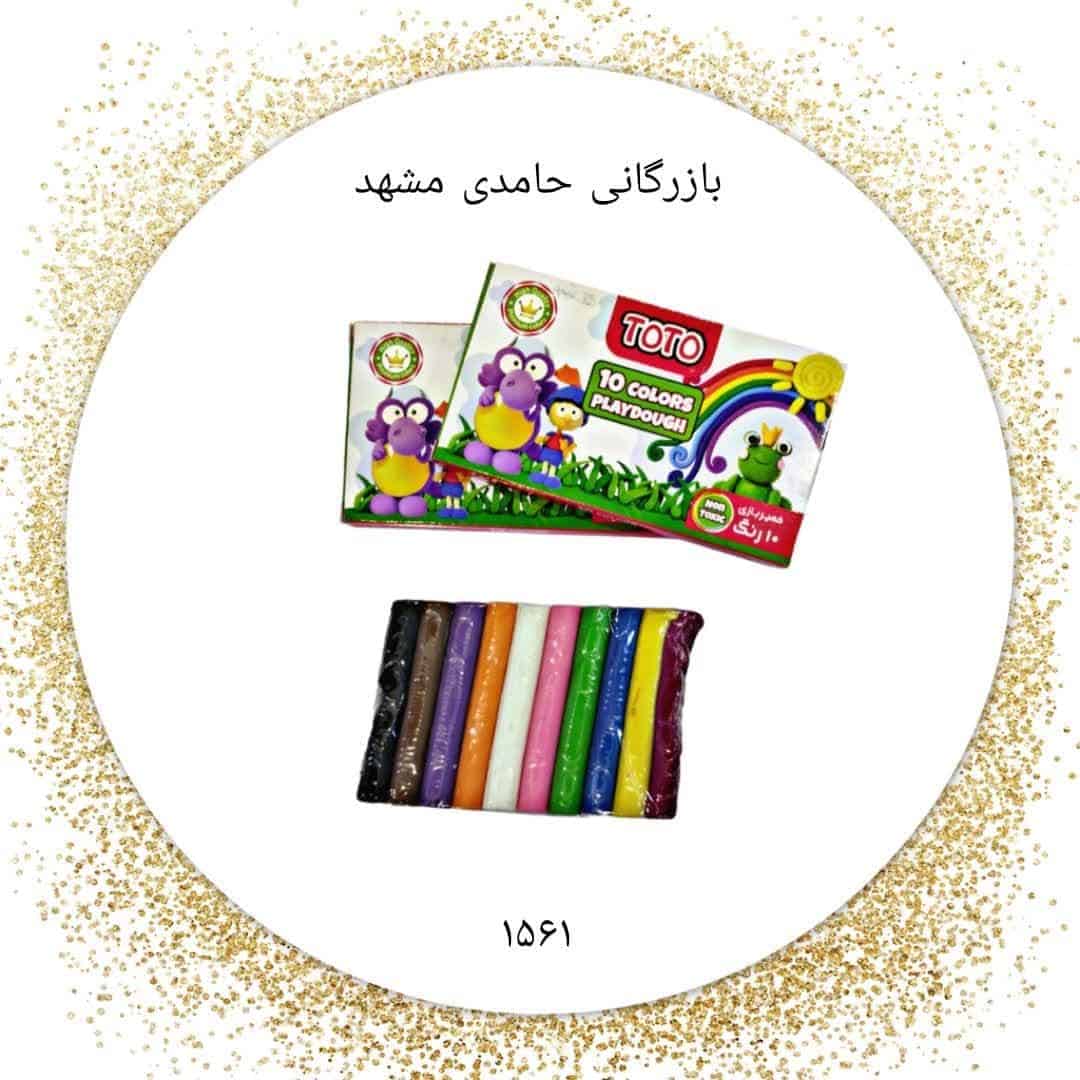 خمیربازی مقوایی توتو10رنگ کد1561 کارتن144بسته