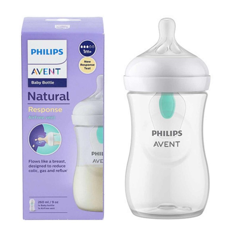 شیشه شیر اونت ضدنفخ 260 میل نچرال ریسپانس Avent