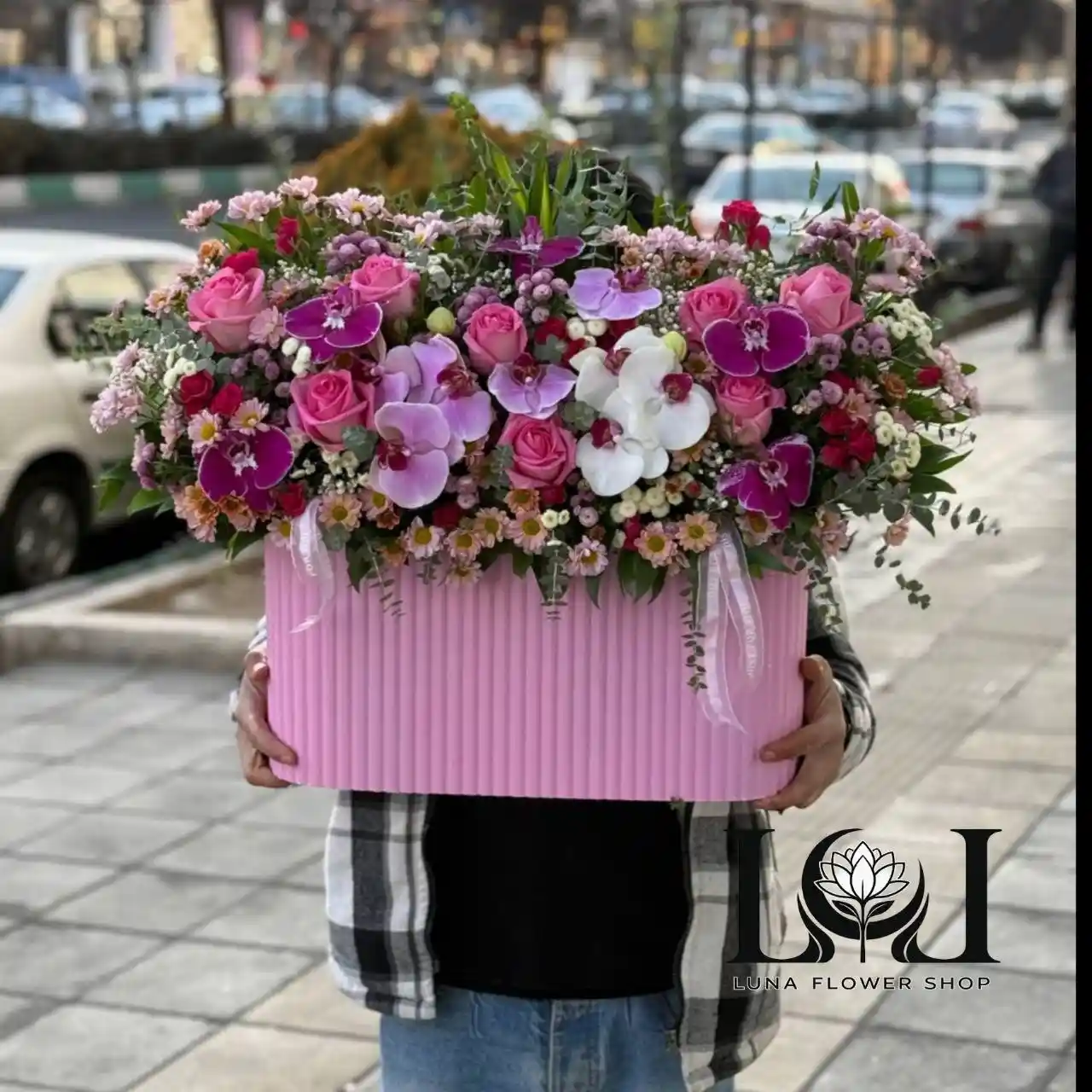 باکس گل رز و ارکیده BL166