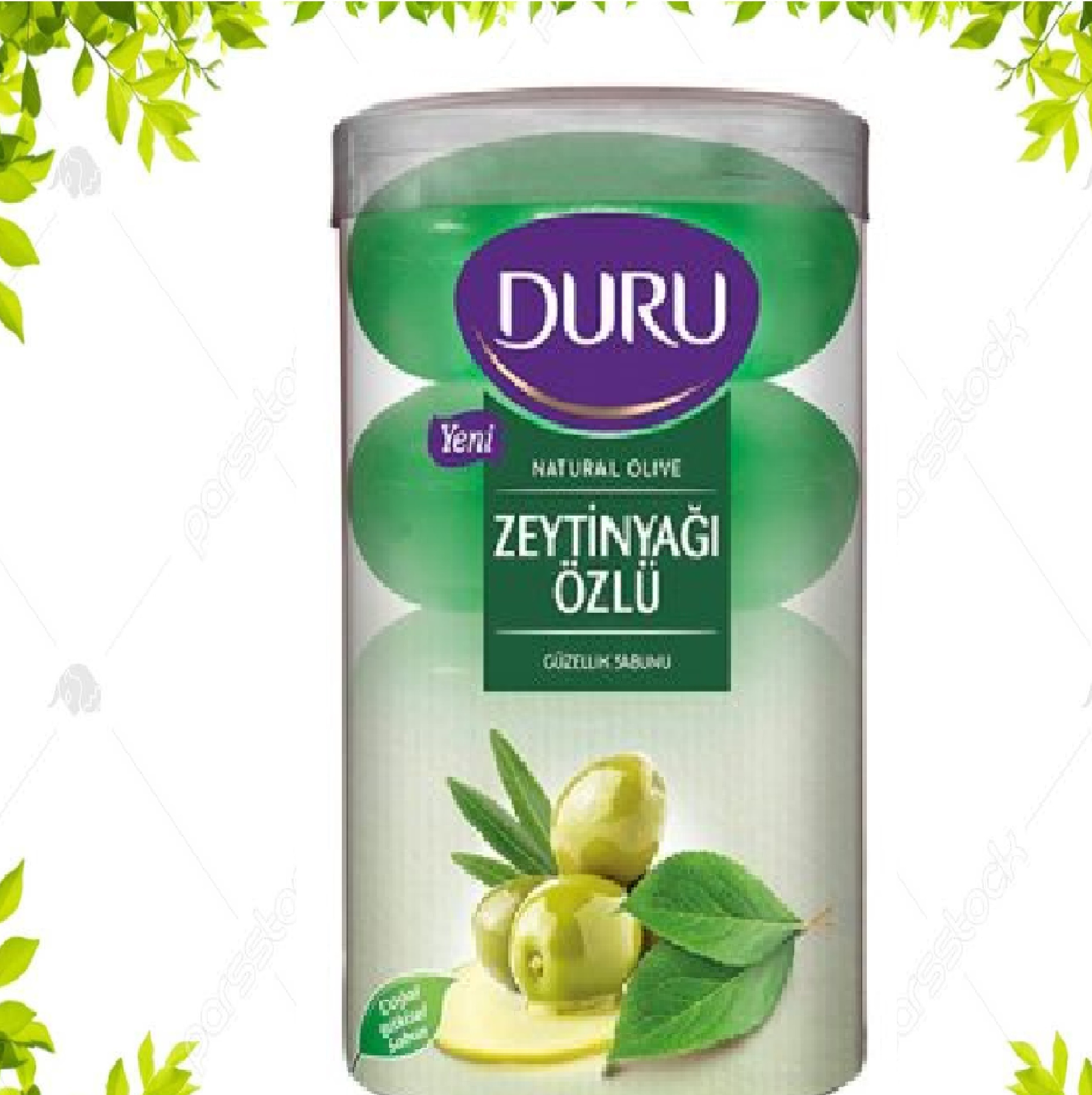 صابون دورو زیتون لیوانی مدل olive oil extract بسته 4 عددی