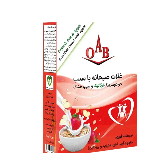 جو دوسر پرک ارگانیک و سیب خشک OAB (200 گرم) کد 5032