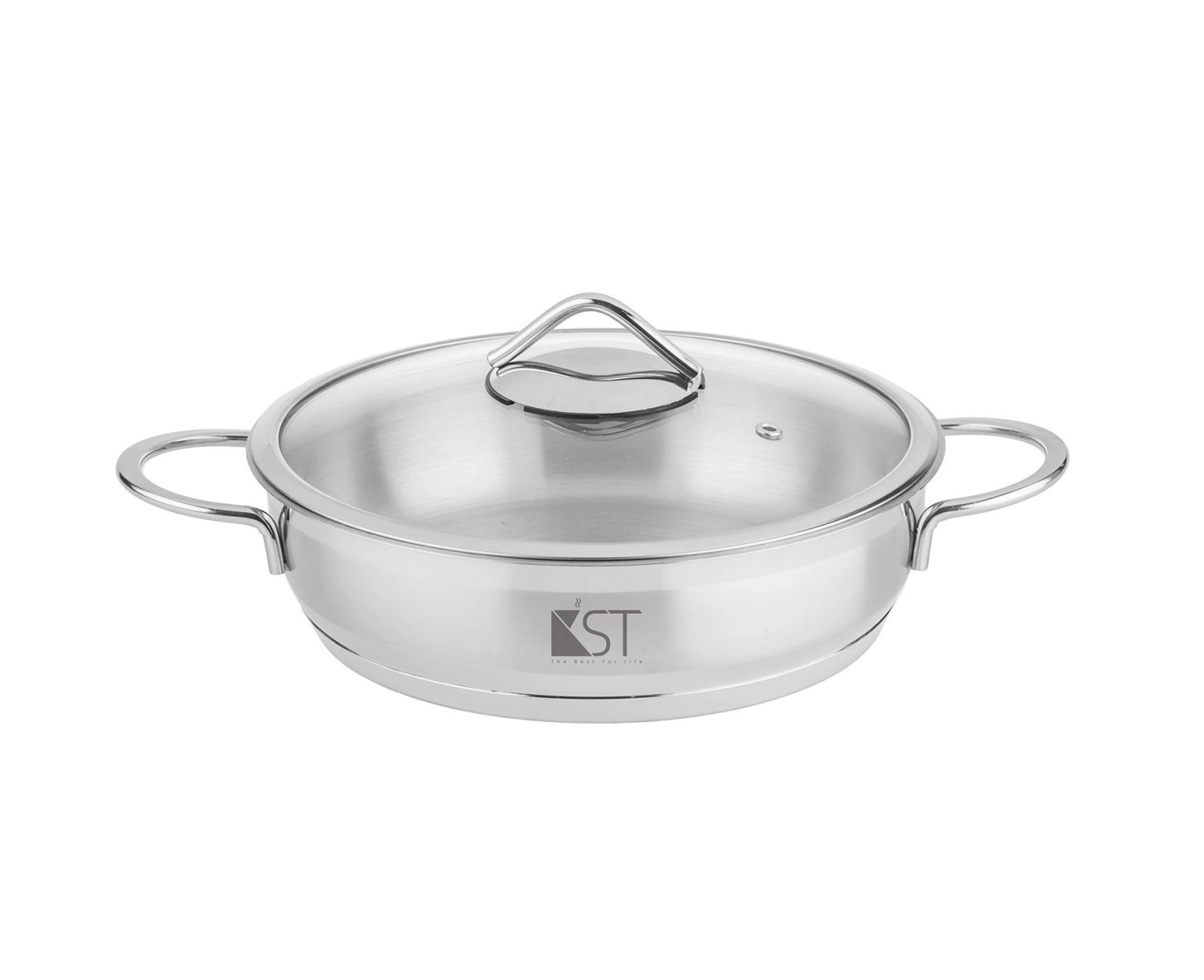 تابه کی اس تی استیل دو دسته سایز 24 KST-5023 (پس کرایه)