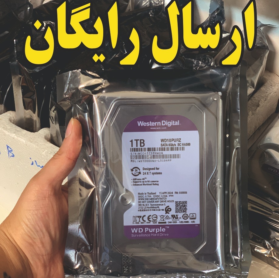 هارد وسترن بنفش 1 ترابایت دوربین مداربسته