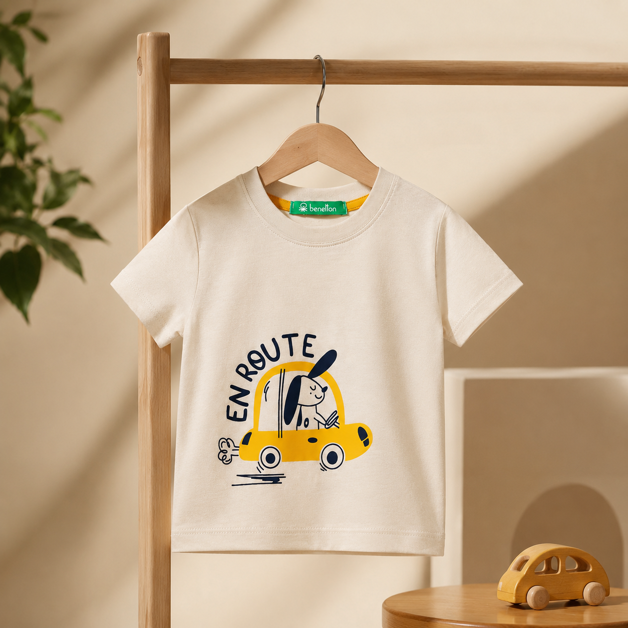 ست لباس راحتی کودک مدل ماشین زرد | تیشرت شلوارک پسرانه نخ پنبه نرم و راحت لیاکیدز