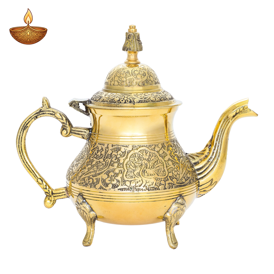 قوری قلم زنی نقش طاووس کد 7992