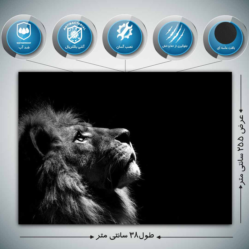استیکر لپ تاپ طرح Lion کد N-340 مناسب برای لپ تاپ 15.6 اینچی