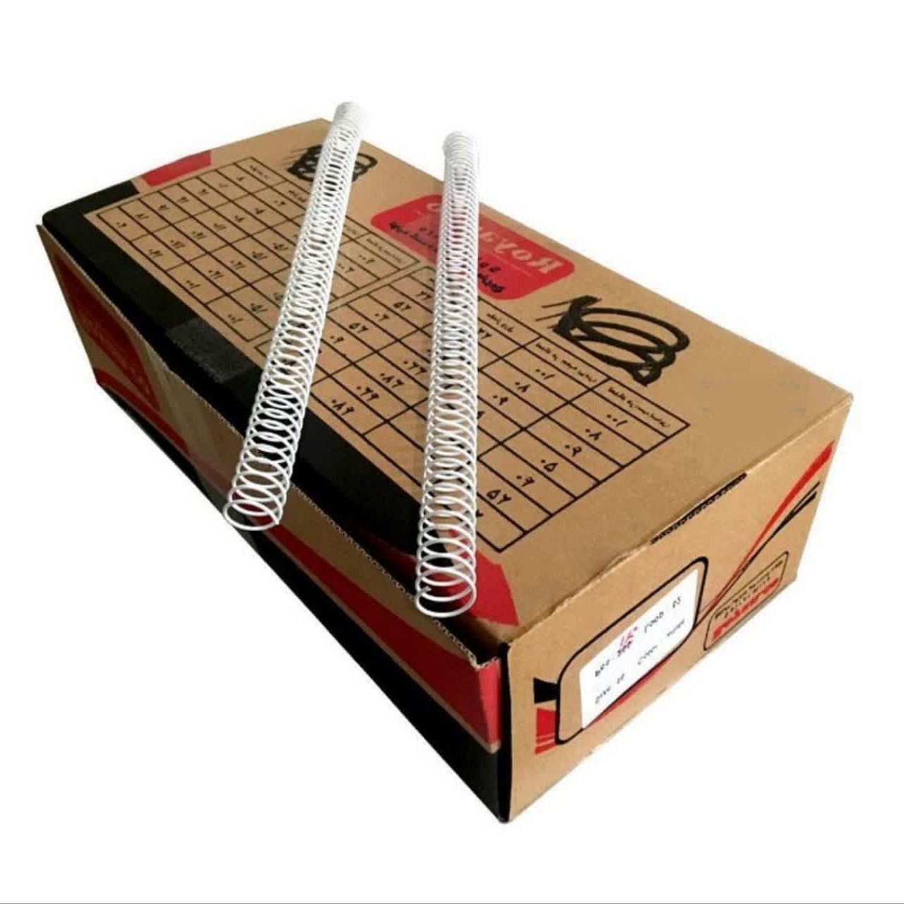 فنر مارپیچ روکش دار سایز 8 - 4 کارتن 300 عددی قیمت عمده