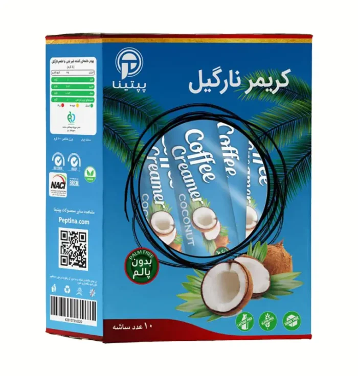 کریمر غیر لبنی با پودر شیر نارگیل ساشه 10 عددی