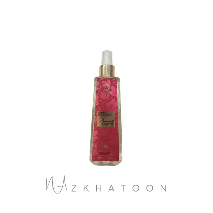 بادی اسپلش زنانه مانتره رایحه باکارات رژ 540 | MANTRE Body Splash Baccarat Rouge 540