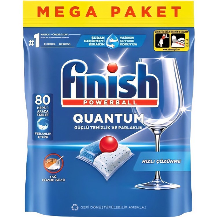 قرص ماشین ظرفشویی فینیش finish مدل کوانتوم بسته 80 عددی(واردات قانونی از منطقه آزاد ارس)