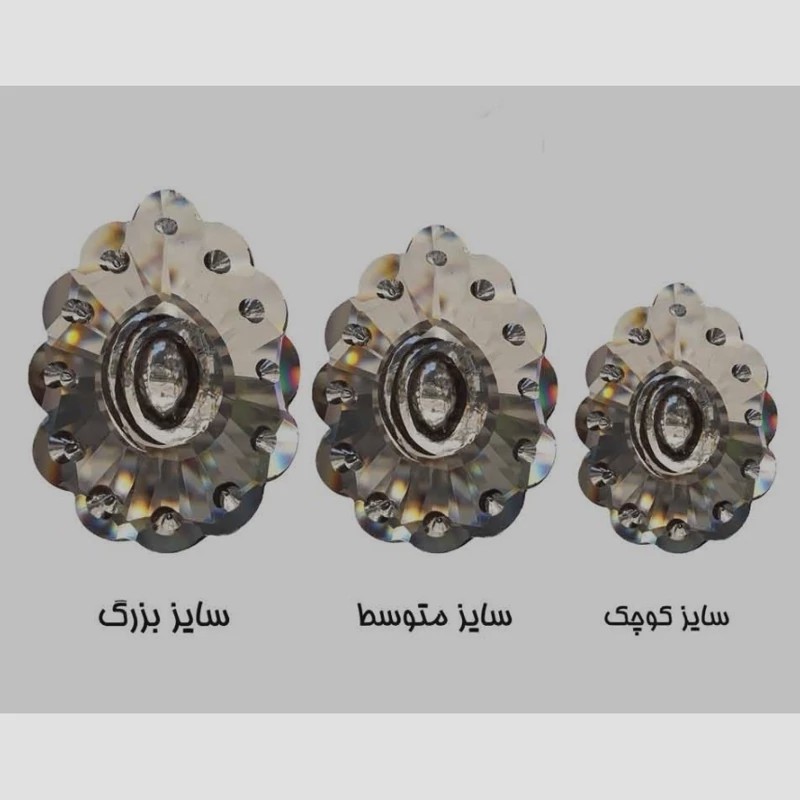 کریستال پیکوک رنگ شامپاینی سایز کوچک بسته 10 عددی