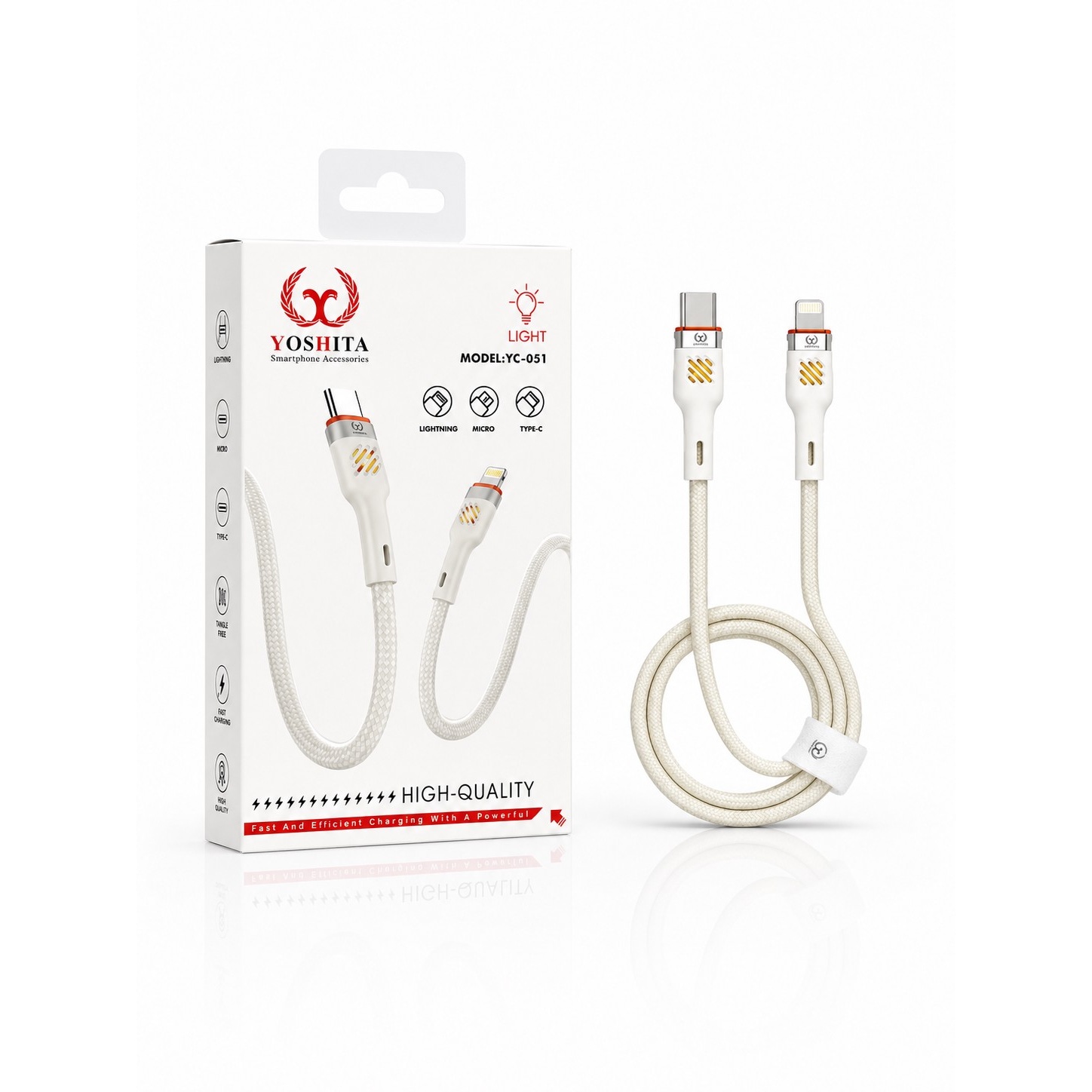 کابل شارژ Type-C به Lightning یوشیتا مدل YC-051