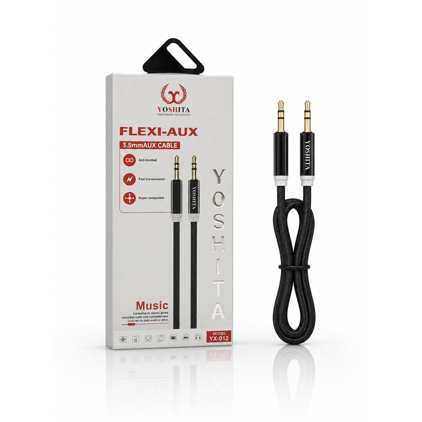 کابل AUX یوشیتا مدل YX-012 جک 3.5 میلی متری به 3.5 میلی متری