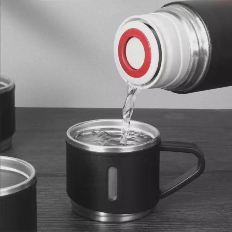 فلاسک سه لیوان اصل جعبه کادویی و مسافرتی