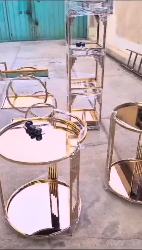 میزبار میزپذیرایی ترولی مدل پیانویی گرد