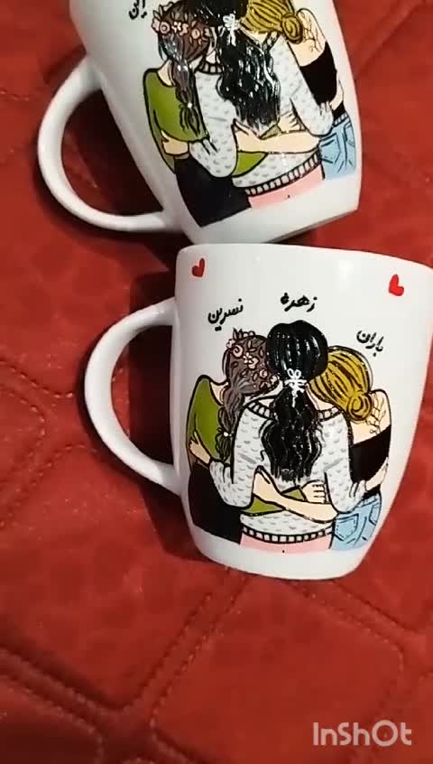 ماگ ویترای خواهرانه برجسته و براق، هدیه خواهرانه، هدیه دخترونه، ماگ دخترانه