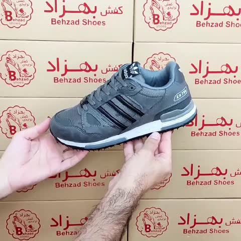 کتونی آدیداس zx750 سه خط پسرانه رنگ طوسی سایز 37 تا 40 کفی طبی کف دوخت زیره پیو لژ سه سانتی رویه فابیلاک و راشل خارجی