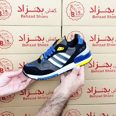 کتونی آدیداس zx750 سه خط پسرانه رنگ مشکی سایز 37 تا 40 کفی طبی کف دوخت زیره پیو لژ سه سانتی رویه فابیلاک و راشل خارجی