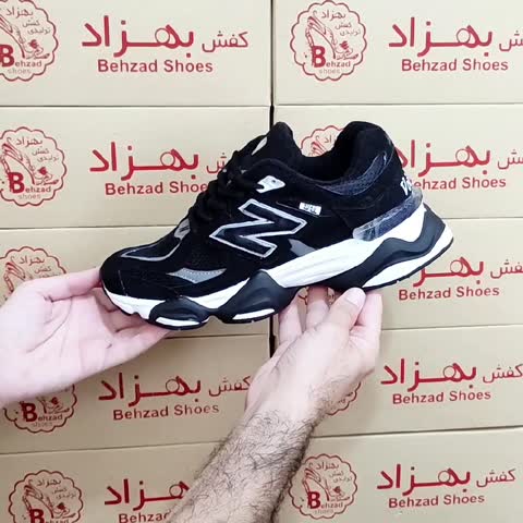 کتونی نیو بالانس مردانه رنگ مشکی سایز 42 تا 45 زیره پیو لژ پنج سانتی آستر حوله ای کفی طبی کف دوخت رویه راشل و فابیلاک 