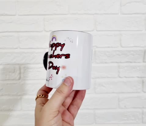 ماگ دسته قلبی رنگی