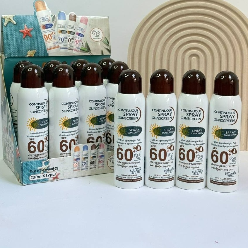 اسپری ضدآفتاب سفیدکننده SPF60 وکالی WOKALI