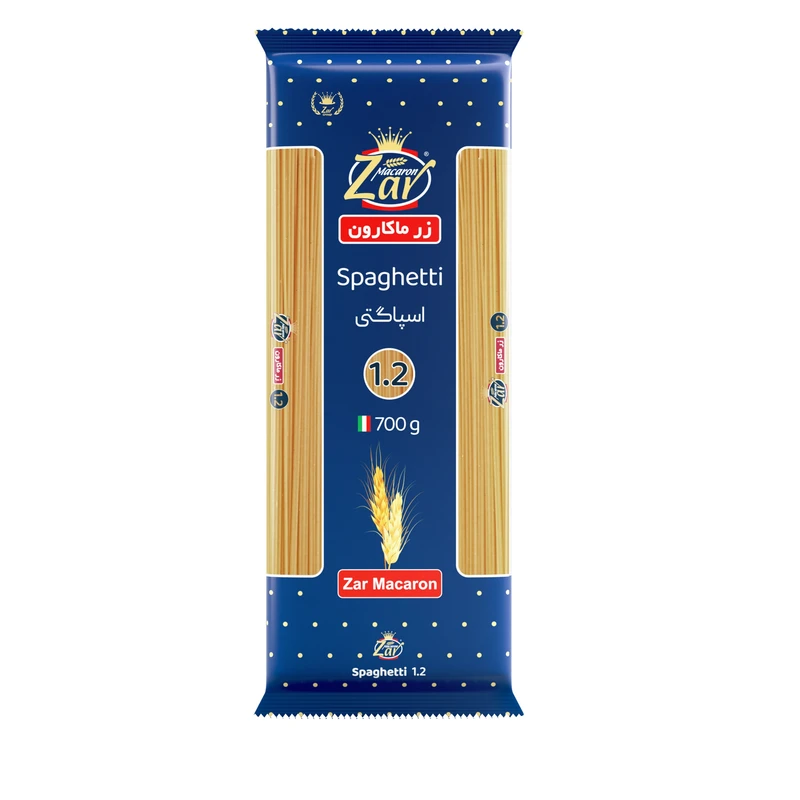 اسپاگتی قطر 1.2 زر ماکارون 700 گرم