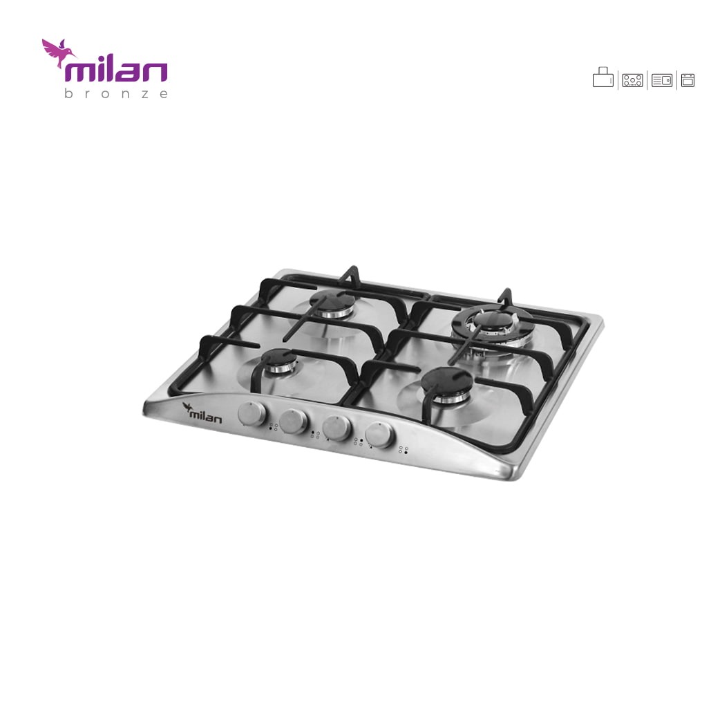 گاز چهار شعله استیل S3 میلان برنز (پس کرایه)