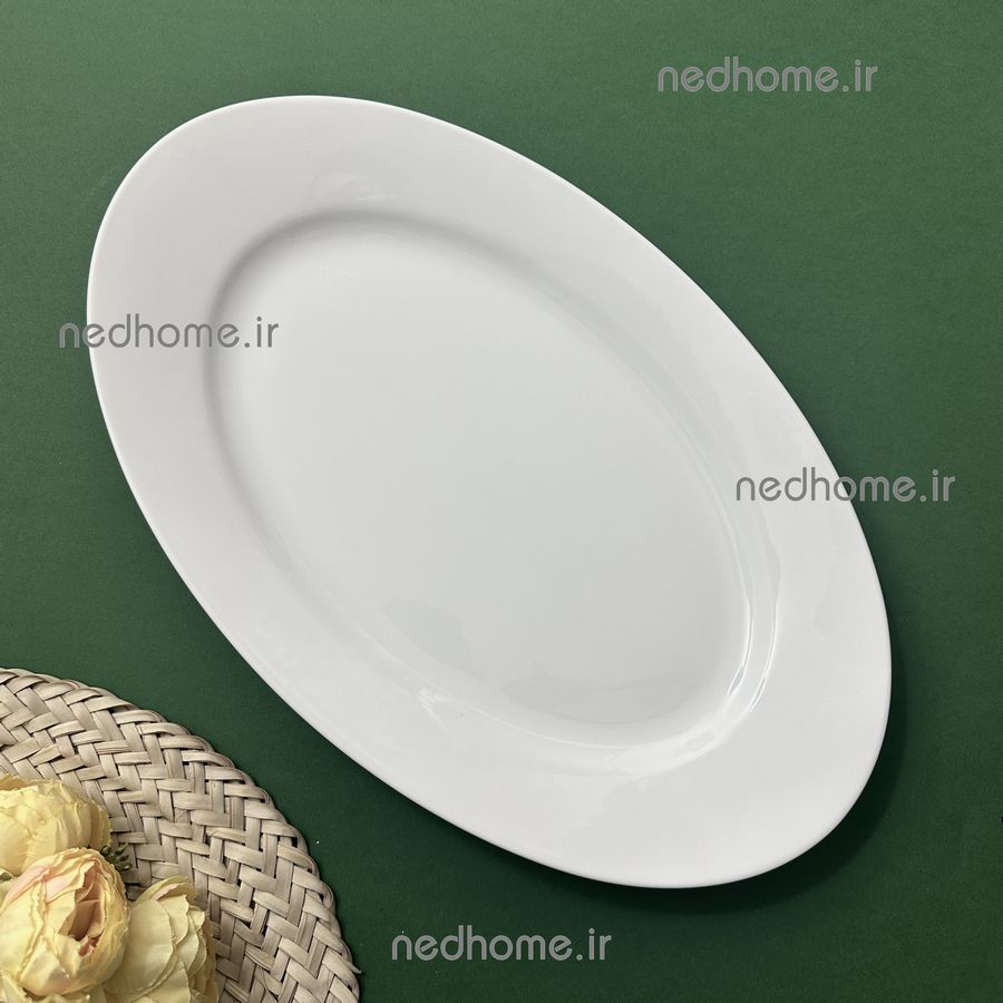 دیس تک چینی زرین طرح سفید ایتالیا اف ( یک عدد )