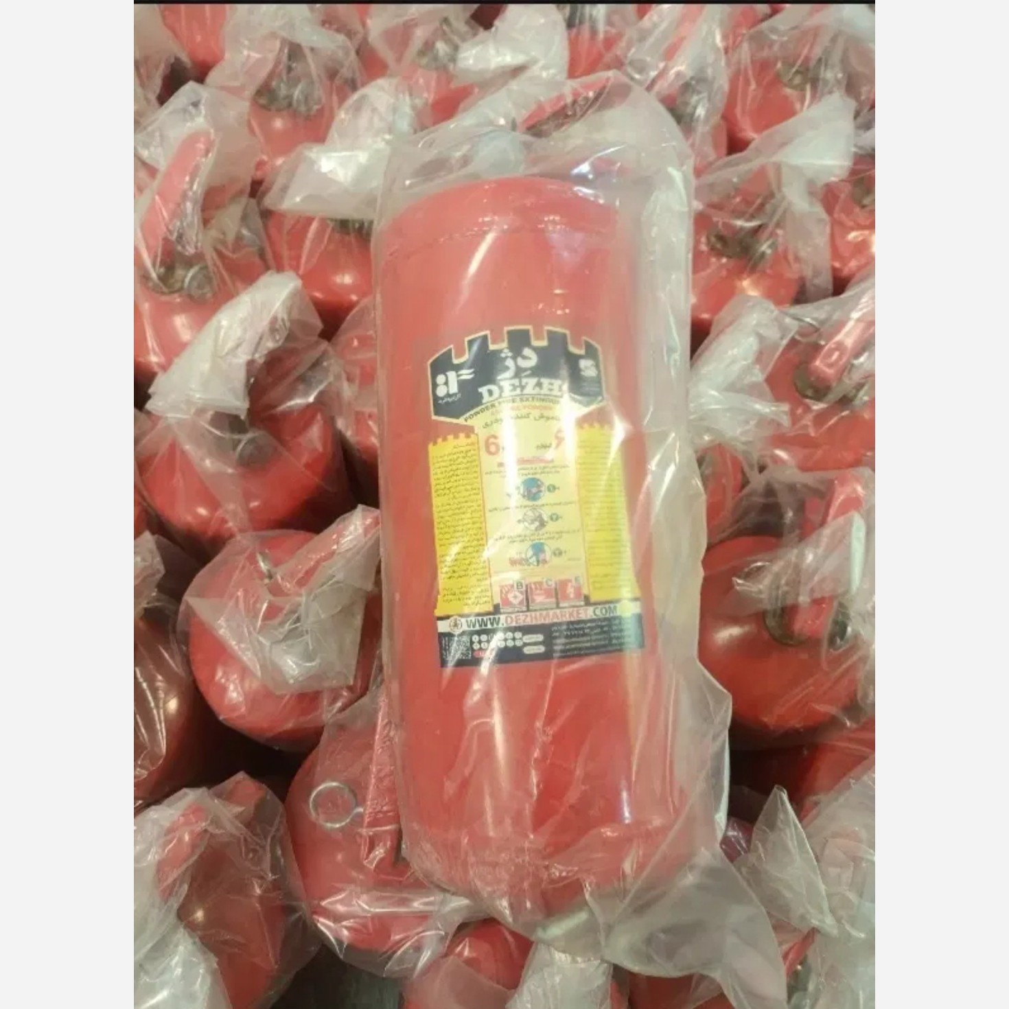 کپسول پودر و گاز 6 کیلویی با بست و شلنگ کامل 
