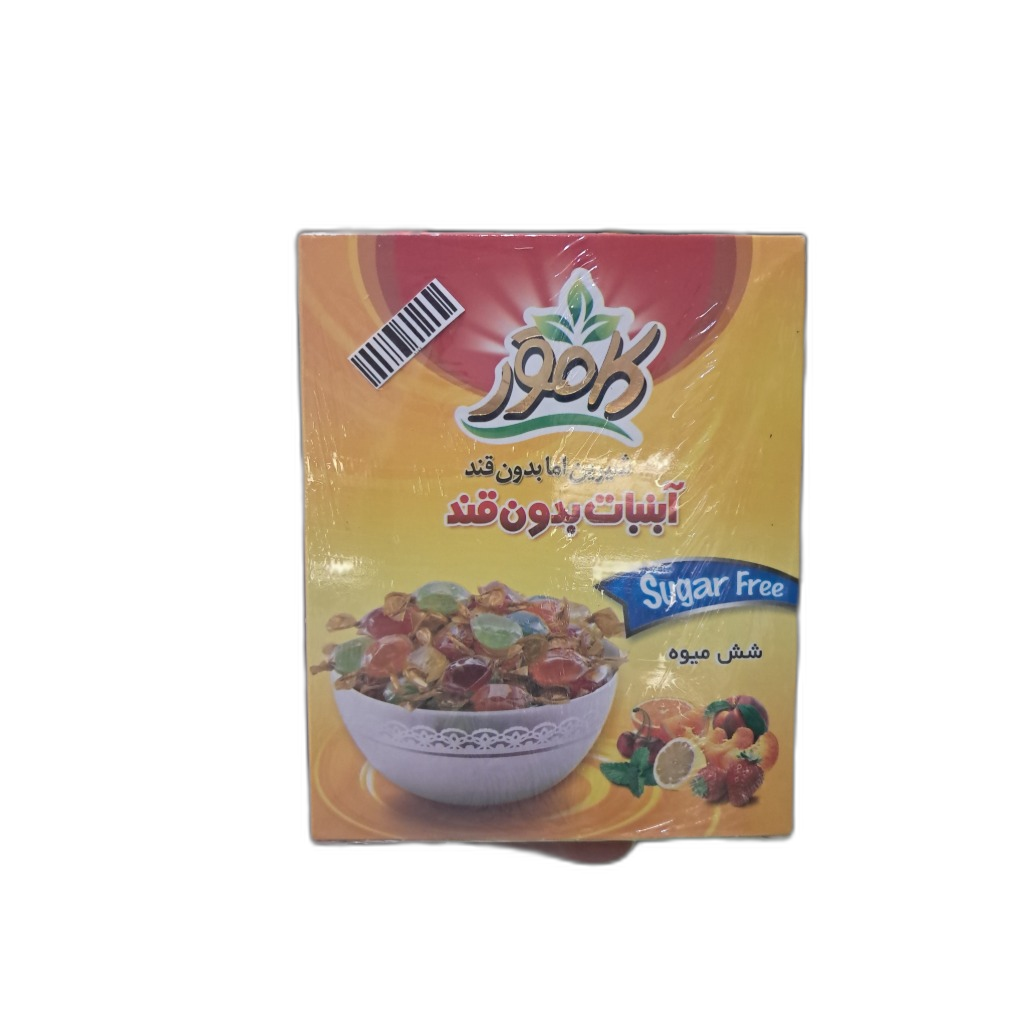 آبنبات شش میوه شیرین شده با استویا بدون قند