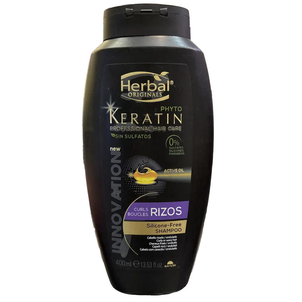 شامپو فیتو کراتین هربال مخصوص موهای فر مدل Curls Hair حجم 400 میلی لیتر