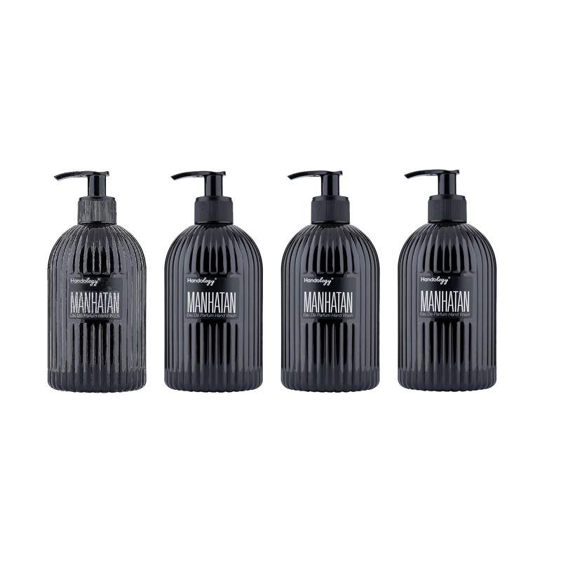 مایع دستشویی هندولوژی مدل perfum-manhatan حجم 470 میلی لیتر بسته 4 عددی