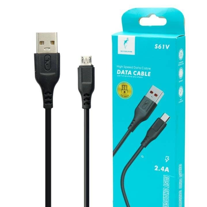 کابل شارژر میکرو یو اس بی فست شارژ Sky Dolphin S61V 2.4A 1m