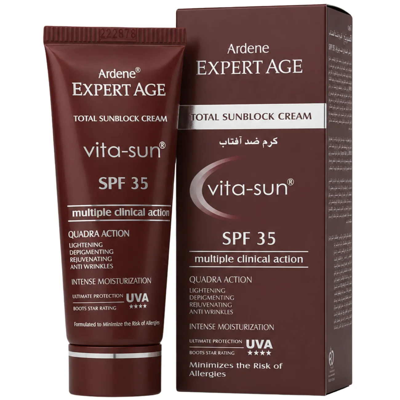 کرم ضد آفتاب بی رنگ آردن اکسپرتیج مدل Vita-Sun با SPF35 حجم 45ml