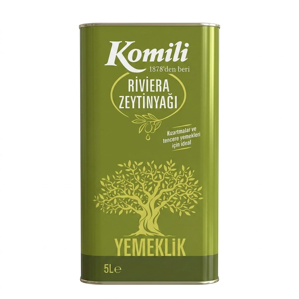 روغن زیتون کومیلی Komili اصل ترکیه | 5 لیتری مدل ریویرا Riviera