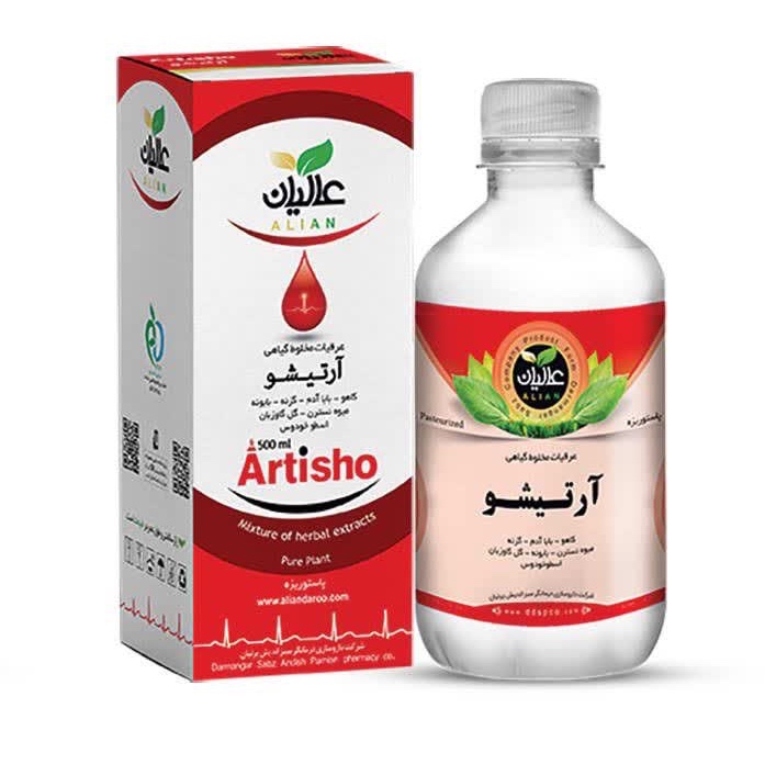 عرقیات مخلوط گیاهی آرتیشو عالیان(مصفای خون)-6عددی