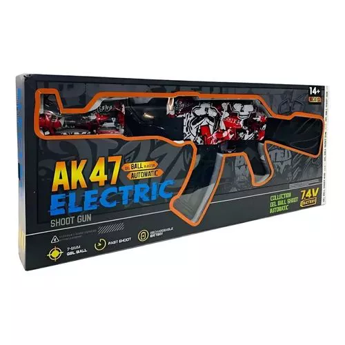 اسباببازی اسلحه کلاشینکف (AK-47) تیر ژلهای شارژی - مدل حرفهای با برد بالا