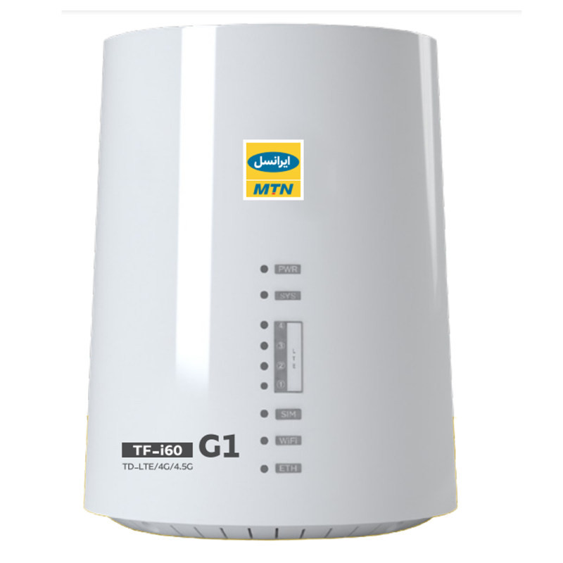مودم 4GTD-LTE ایرانسل مدل TF-i60 G1 به همراه سیم کارت دو قلو و 150 گیگ اینترنت سه ماهه