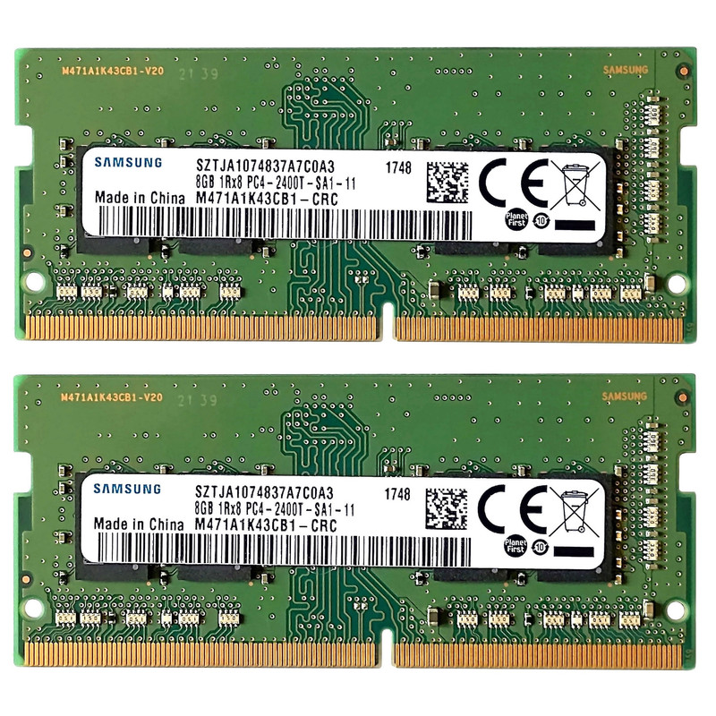 رم لپ تاپ DDR4 تک کاناله 2400 مگاهرتز CL17 سامسونگ مدل PC4-2400 ظرفیت 8 گیگابایت بسته دو عددی