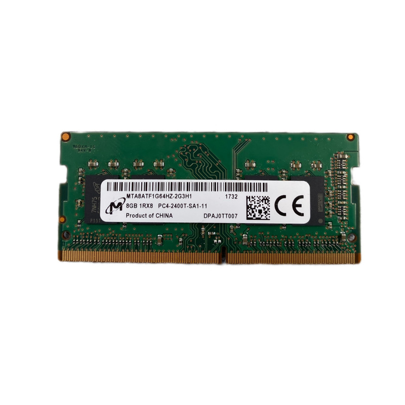 رم لپتاپ DDR4 میکرون مدل 2400 ظرفیت 8 گیگابایت، فرکانس 2400 مگاهرتز، دو کاناله، نوع SO-DIMM