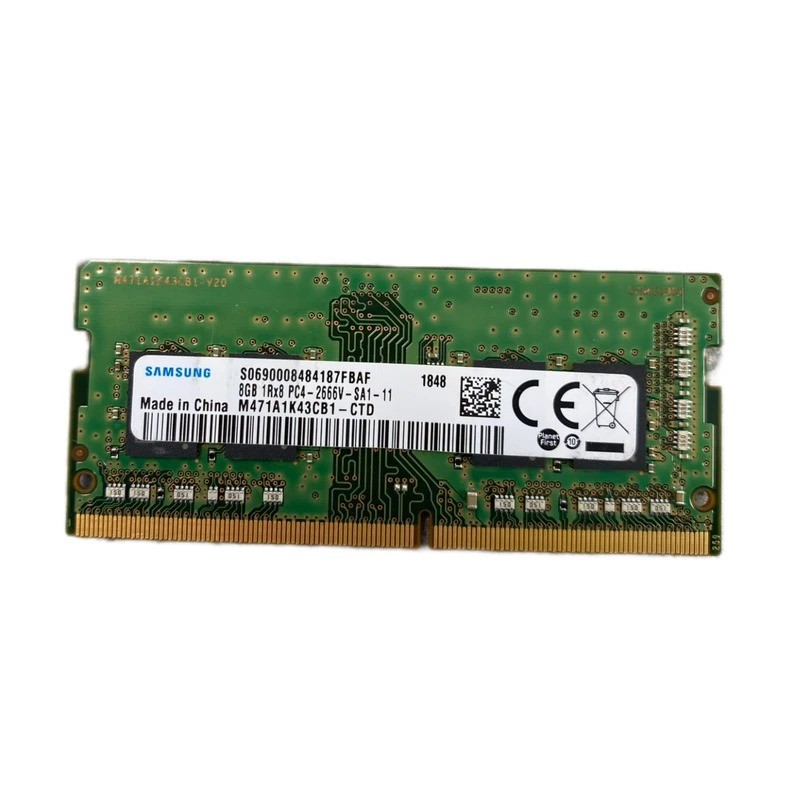 رم لپتاپ DDR4 سامسونگ مدل CL15 ظرفیت 8 گیگابایت فرکانس 2666 مگاهرتز دو کاناله نوع SO-DIMM