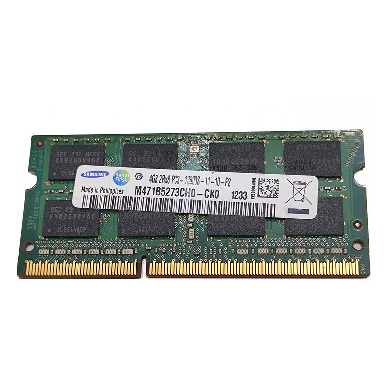 رم لپتاپ DDR3 تک کاناله سامسونگ مدل PC3-12800s ظرفیت 4 گیگابایت تایمینگ CL11 ولتاژ 1.5 ولت SO-DIMM