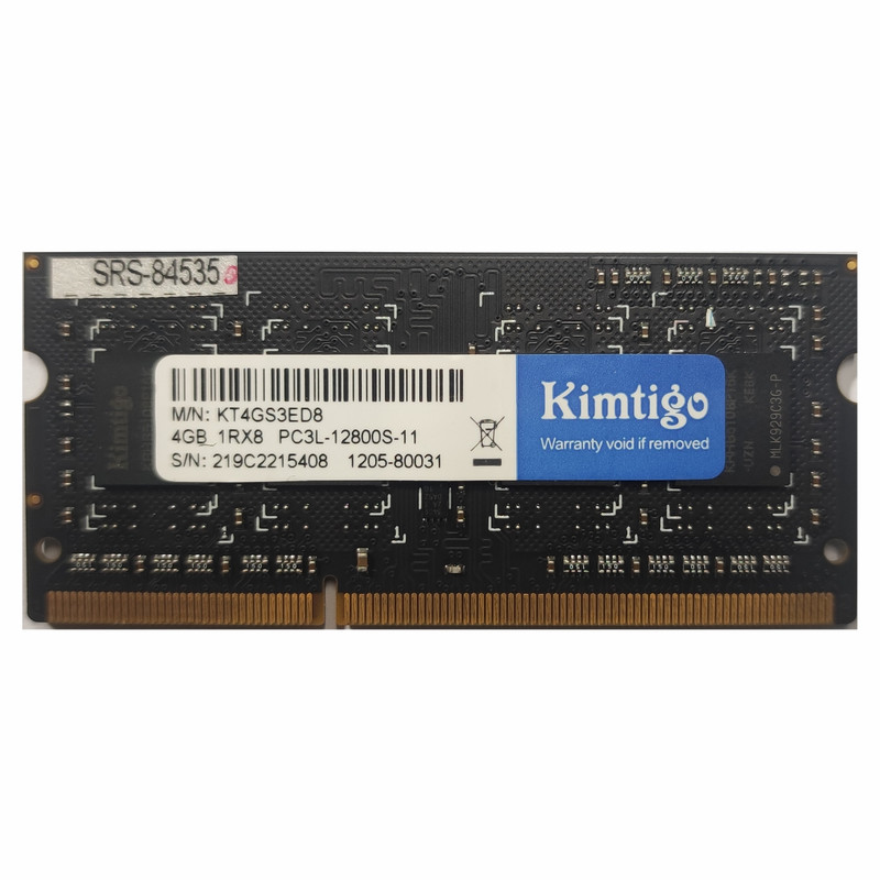 رم لپ تاپ DDR3 تک کاناله 1600 مگاهرتز کیم تیگو مدل PCL3 ظرفیت 4 گیگابایت